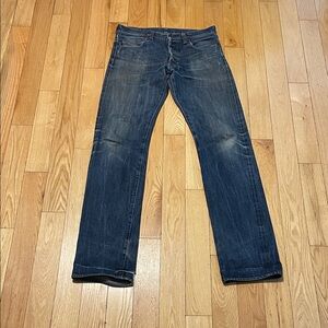 Momotaro Dark Blue Straight Jeans